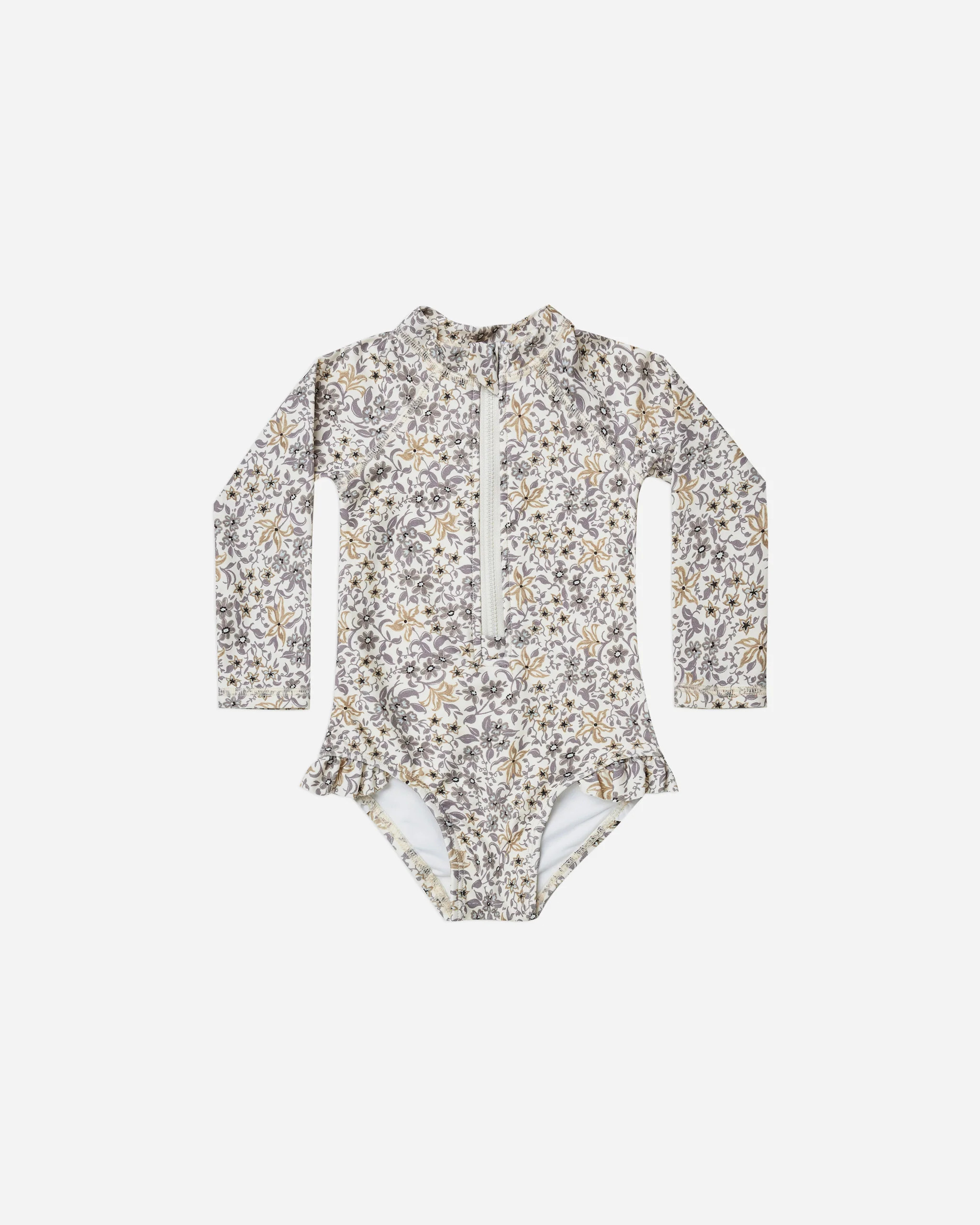 rash guard one-piece || blue floral | Rylee + Cru