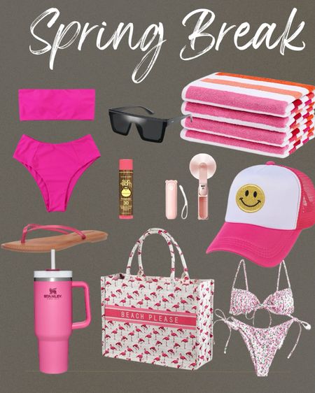 Amazon spring break finds , trucker hat,  swimsuit , beach tote bag , beach towels ,  Vacation finds . Resort style 

#LTKSpringSale #LTKfindsunder50 #LTKSeasonal
