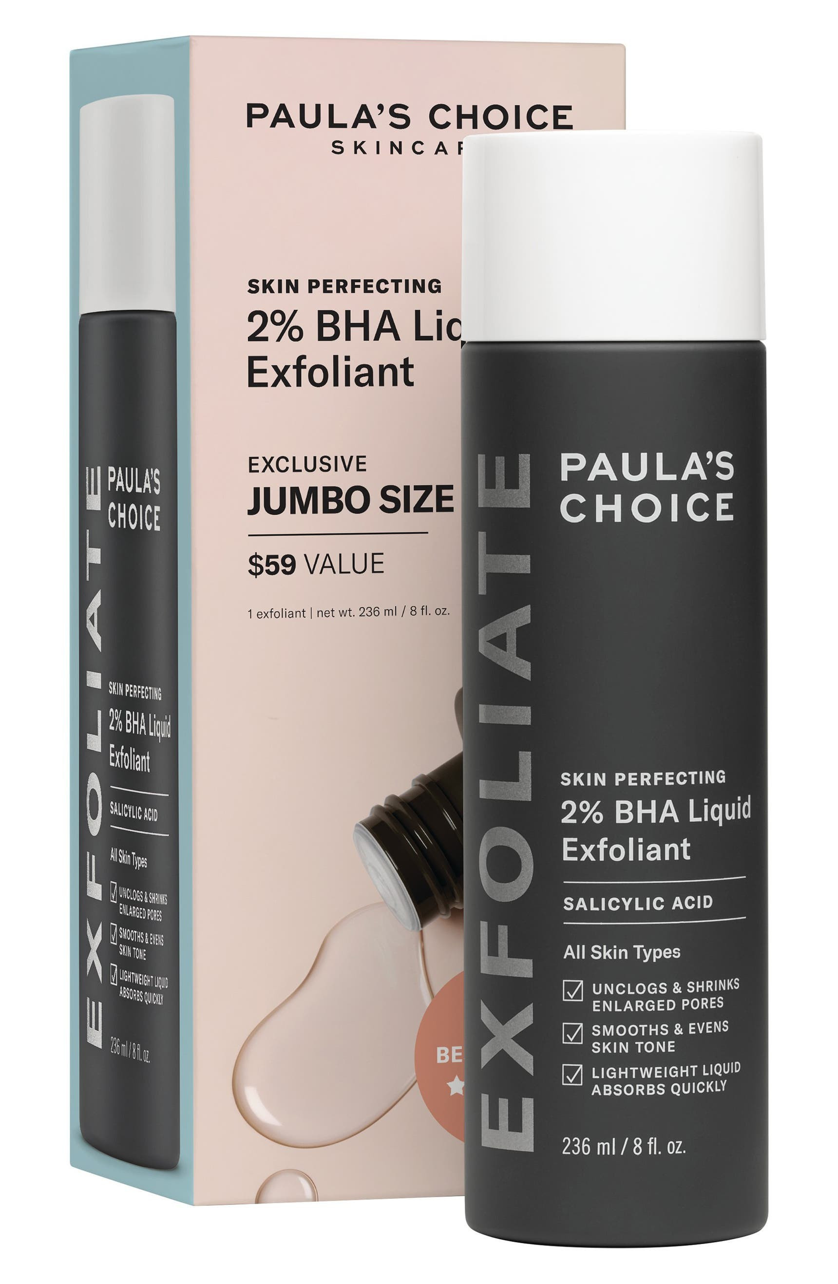 Jumbo Size Skin Perfecting 2% BHA Liquid Exfoliant | Nordstrom
