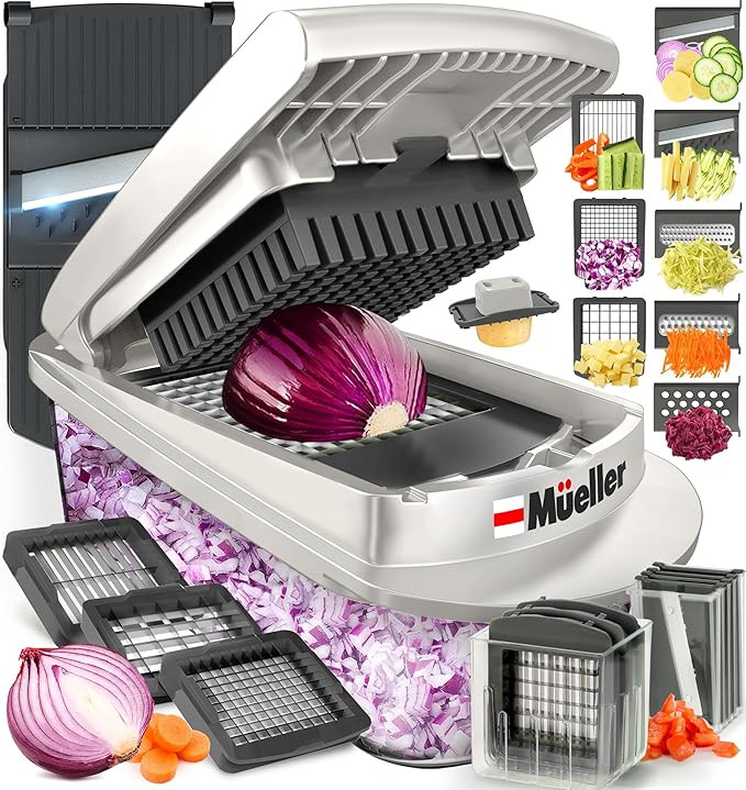 Mueller Pro-Series 10-in-1, 8 Blade Vegetable Chopper, Onion Mincer, Cutter, Dicer, Egg Slicer wi... | Amazon (US)