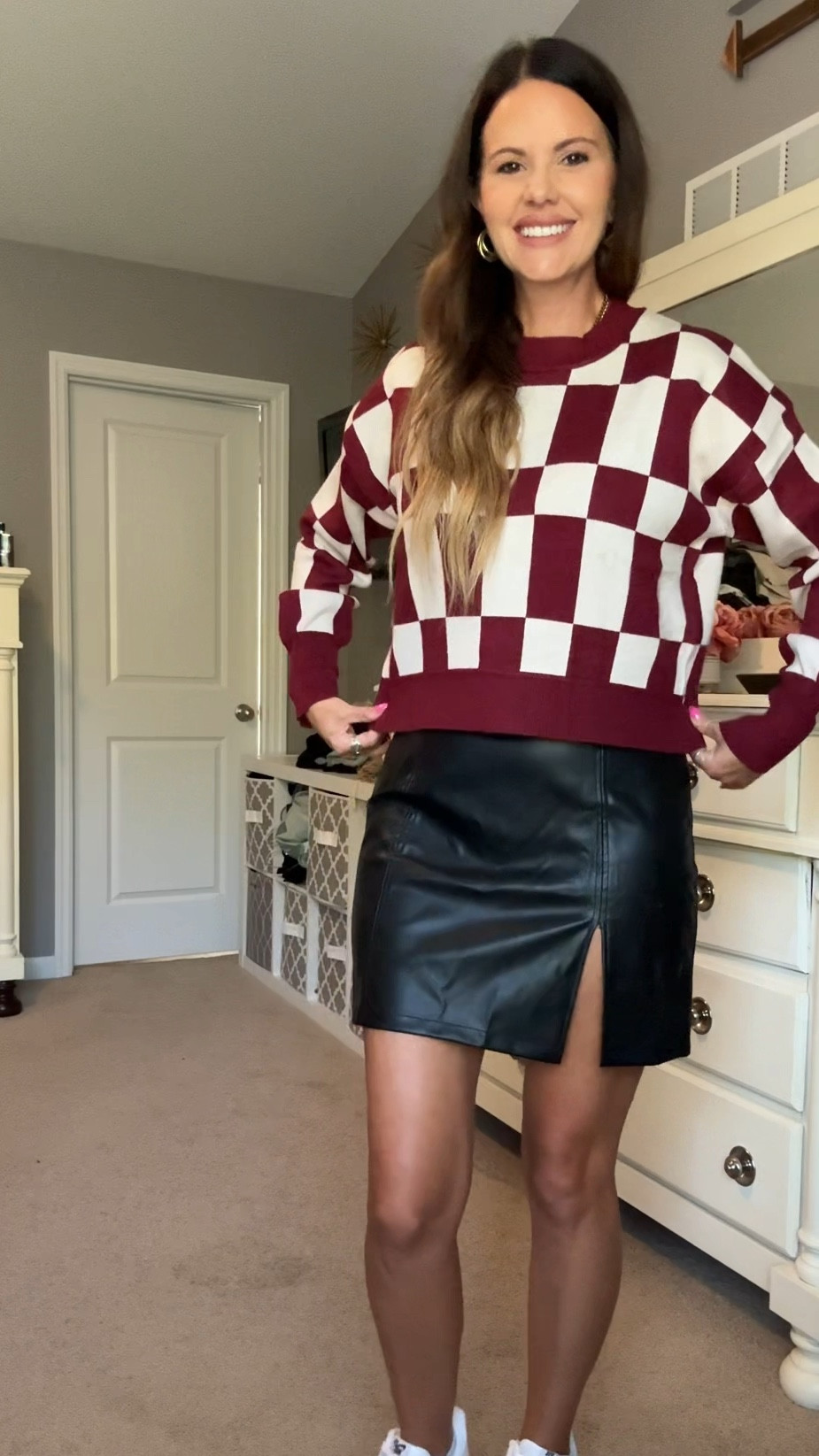 Fall must haves! The sweater is a size medium and true to size, skirt is a size large but could have went to my true size (medium). 

#LTKVideo #LTKStyleTip #LTKFallSale