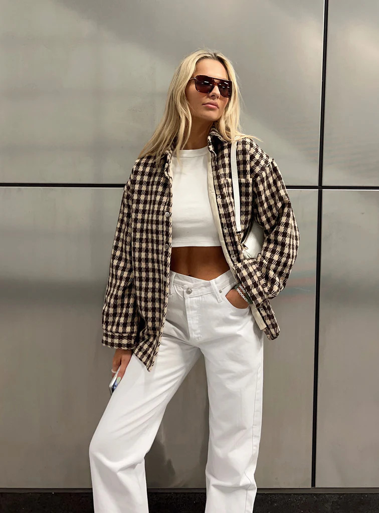 Holly Asymmetric Straight Leg Jeans White Denim | Princess Polly US