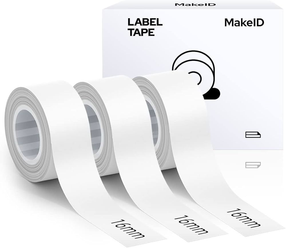 MakeID L1 Label Maker Tape Adapted Label Print Paper Refills Standard Laminated Office Labeling T... | Amazon (US)