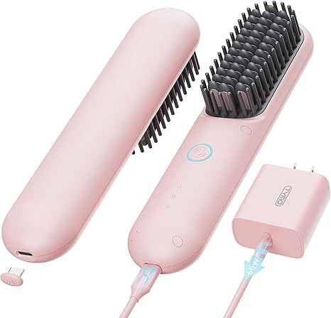 TYMO Cordless Hair Straightener Brush - Porta PRO Portable Straightening Brush for Travel, Mini I... | Amazon (US)