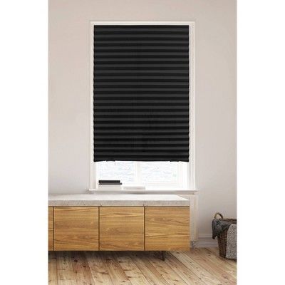 1pc 36"x72" Room Darkening Pleated Paper Window Shade Black - Lumi Home Furnishings | Target