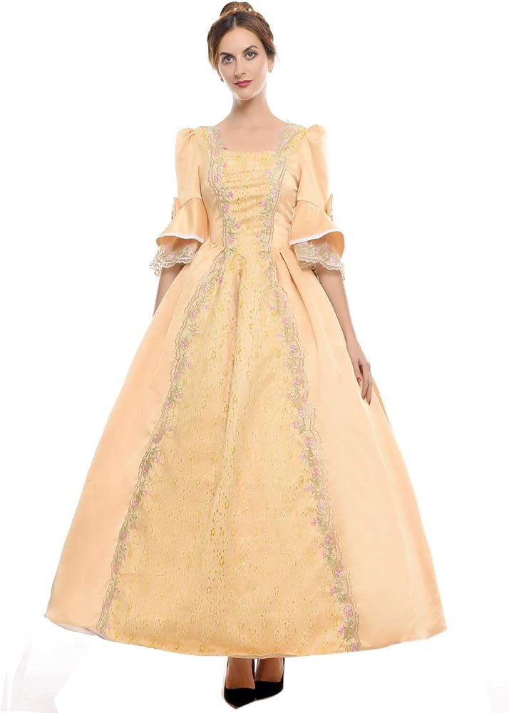 CR ROLECOS Rococo Dress Medieval Renaissance 1800s Dress for Women Victorian Ball Gown | Amazon (US)