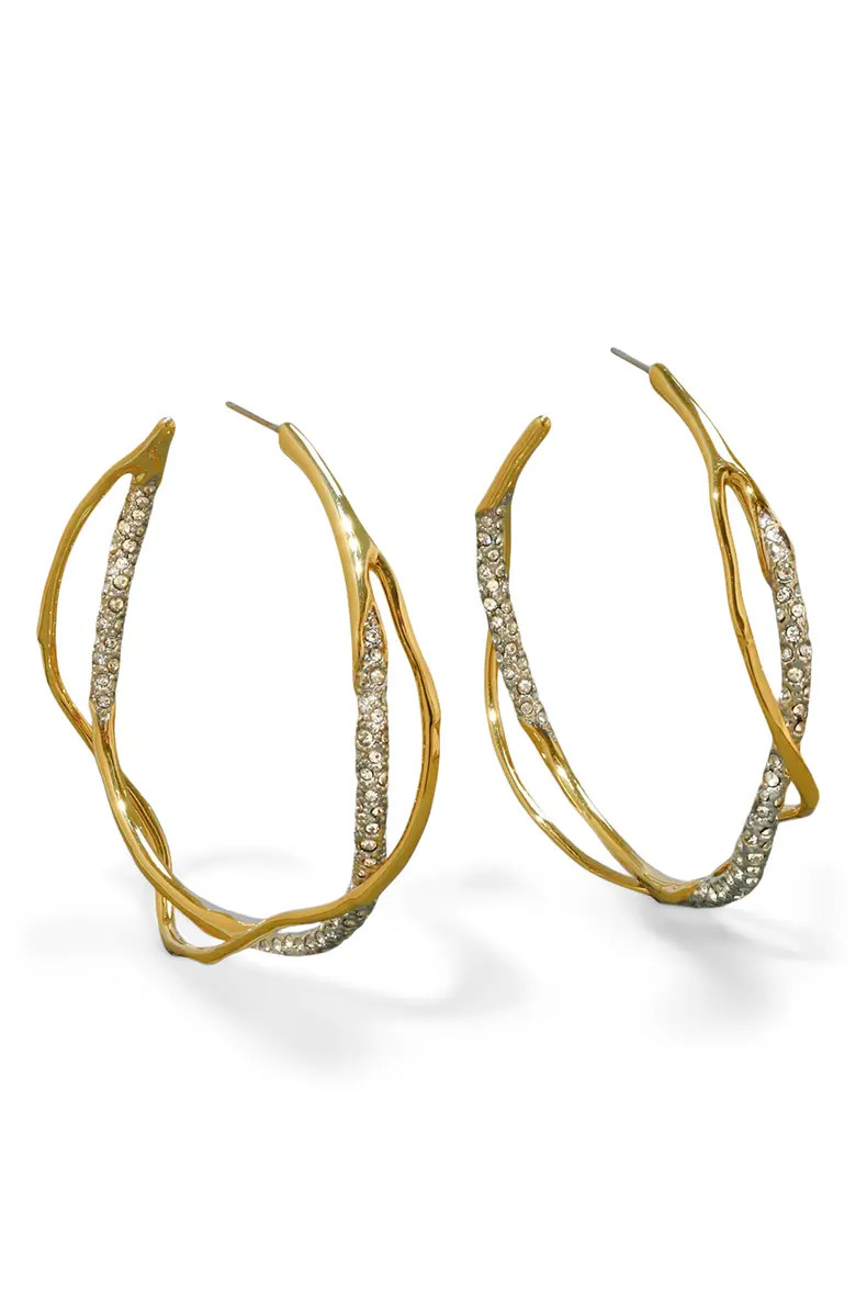 Alexis Bittar Intertwined Pavé Crystal Hoop Earrings | Nordstrom | Nordstrom