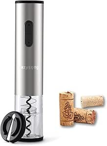 Lazysong Electric Wine Opener Automatic Corkscrew with Foil Cutter Battery Operated One-Touch Res... | Amazon (US)