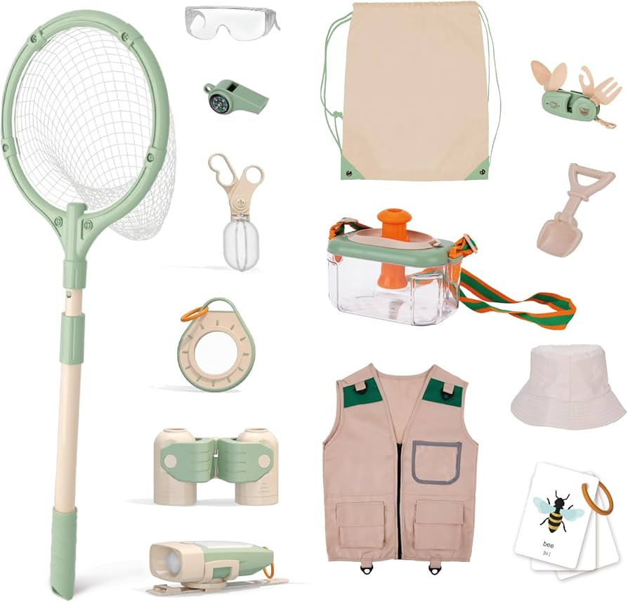 Kids Explorer kit, Bug catching kit for Kids with Safari Vest and hat, Camping Adventure Set, Exp... | Amazon (US)