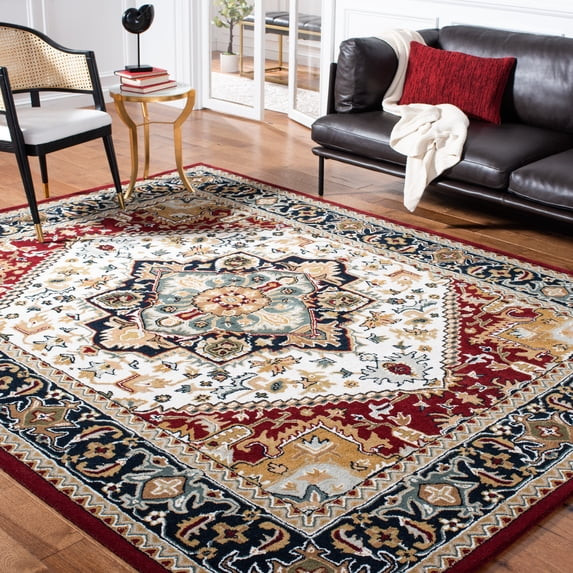 Safavieh Heritage York Oriental Wool Area Rug, Ivory/Red, 10' x 14' | Walmart (US)
