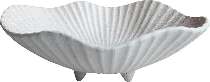 Large Decorative Bowl decor, Scalloped Pedestal Bowls,Modern Home Decor,Ruffle Decor,Stylish Key ... | Amazon (US)
