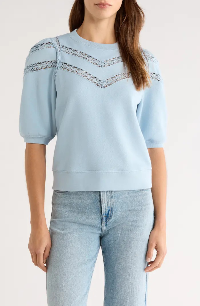 Adrai Lace Trim Sweatshirt | Nordstrom