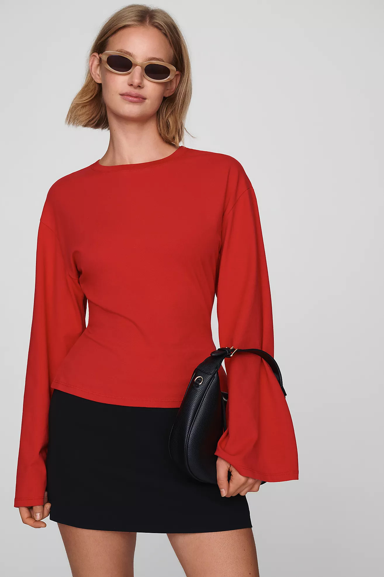 Maeve Waisted Long-Sleeve Top | Anthropologie (US)