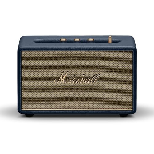 Marshall Acton III Bluetooth Home Speaker - Loud Stereo Sound with Bass and Treble Controls | Plug-in Powered | 3.5 mm Aux Input - Midnight Blue | Amazon (US)