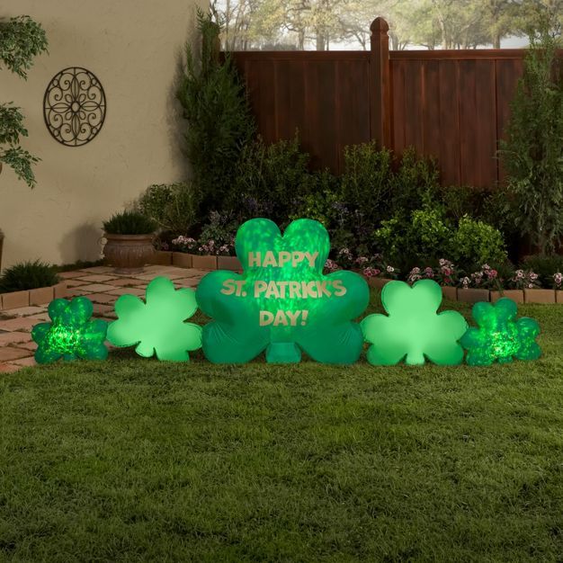 Gemmy Projection Airblown Kaleidoscope St. Patrick's Day Cluster of Clovers Collection Scene (GGO... | Target