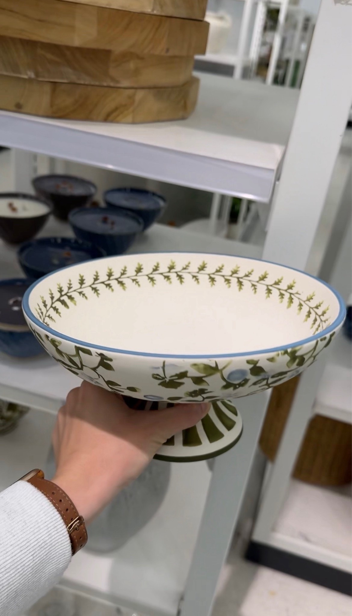 The prettiest pedestal bowl! If you’re looking for a small pop of color this summer, this is it!