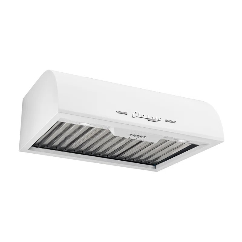 Classic Retro 24" 500 CFM Ducted Under Cabinet Range Hood with Stainless Steel Baffles and Light | Wayfair North America