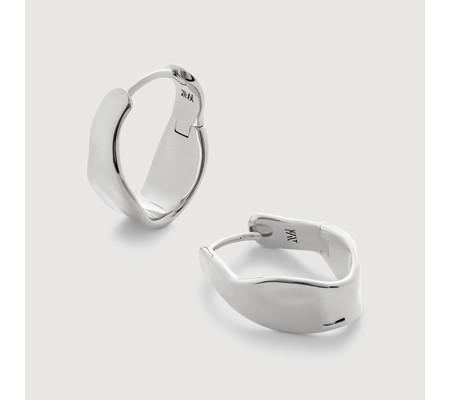 Wave Medium Hoop Earrings | Monica Vinader (Global)