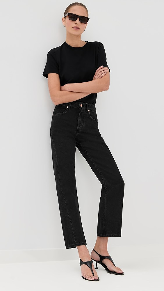 Curved Organic Cotton Denim Jeans | Shopbop