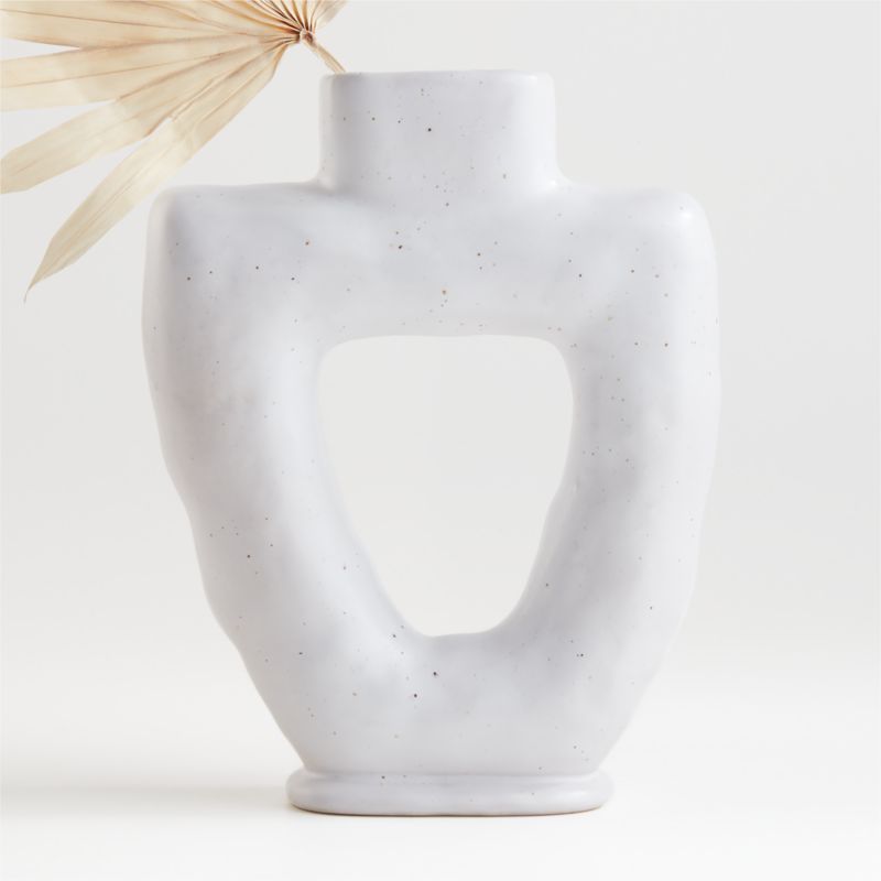 Kinai Inverted Large White Vase + Reviews | Crate and Barrel | Crate & Barrel