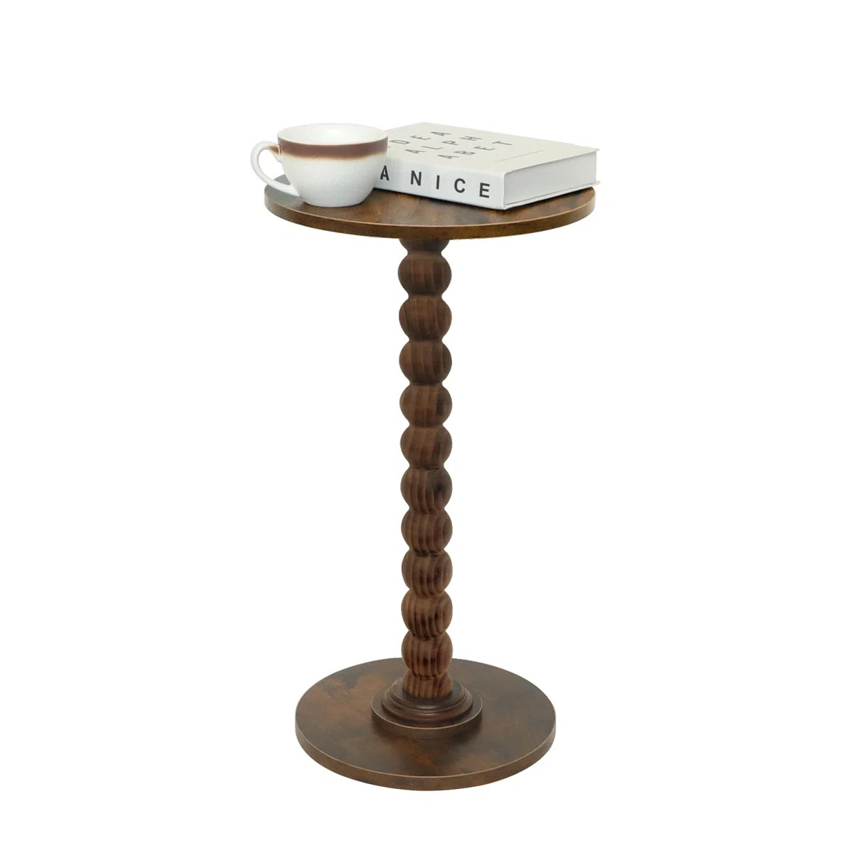 Round Side Table, Small Drink Table For Small Spaces, Modern Accent Nightstand With Solid Wood Le... | Wayfair North America