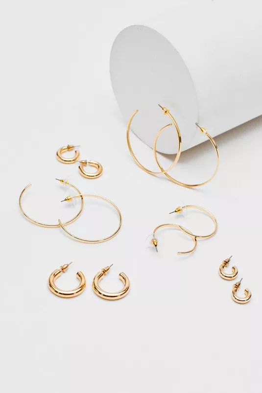 Recycled Metal 6 Pc Hoop Earring Set | Nasty Gal (US)