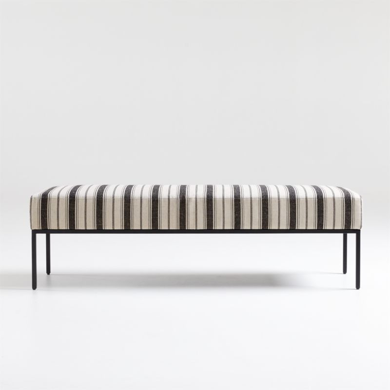 Pax Black Natural Bench + Reviews | Crate & Barrel | Crate & Barrel