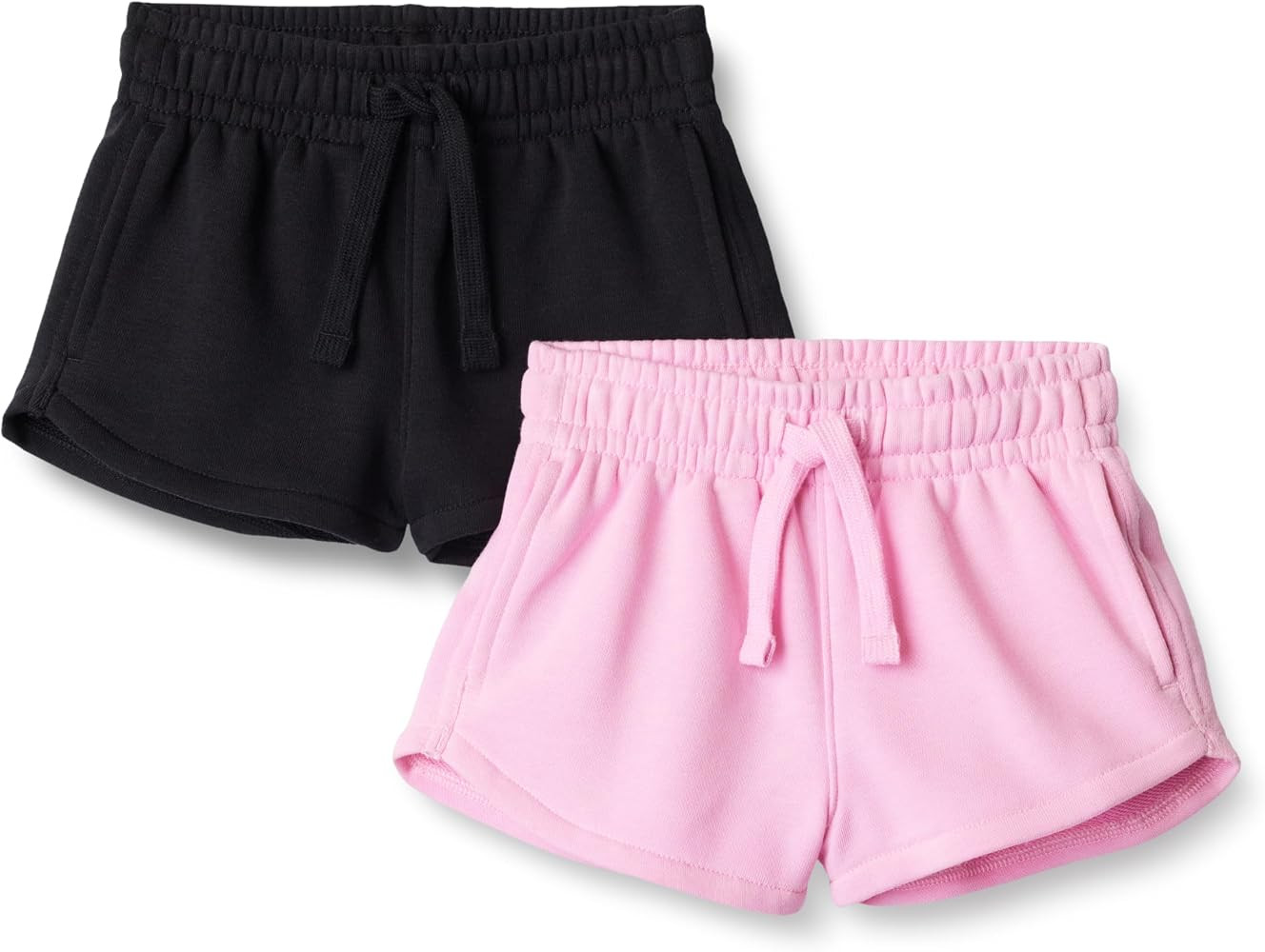 Amazon Essentials Girls and Toddlers' French Terry Sweatshorts, Pack of 2 | Amazon (US)