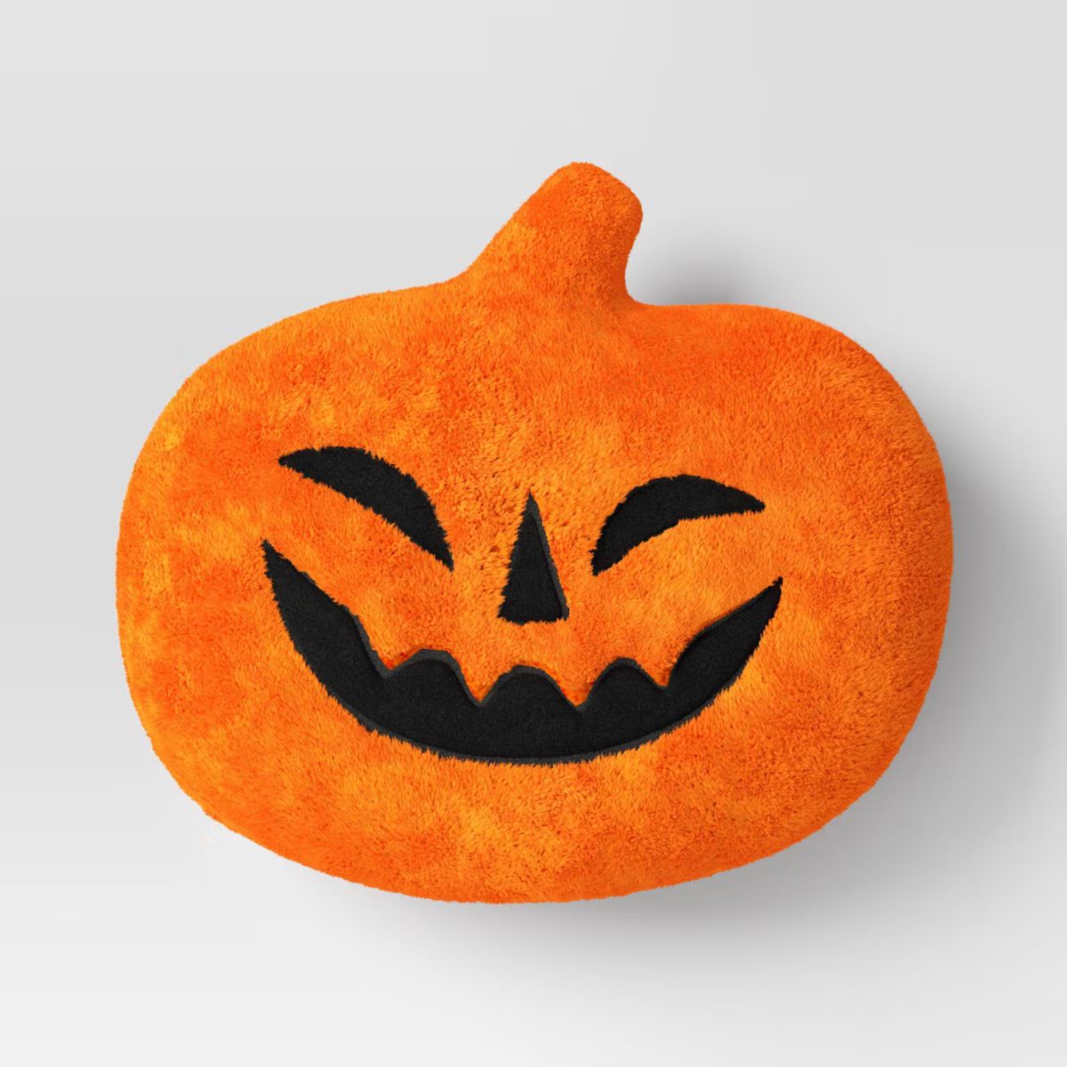 Pumpkin Shaped Halloween Faux Shearling Pillow Orange - Hyde & EEK! Boutique™ | Target