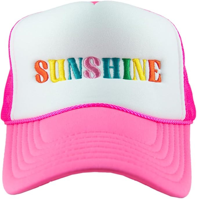 KATYDID Sunshine (Multicolored) Foam Trucker Hat (Hot Pink & White) | Amazon (US)