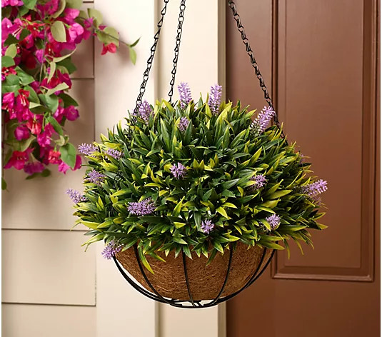 Make Your Selection: Wicker Park 17" Faux Floral Indoor/Outdoor Spring Hanging Basket | QVC