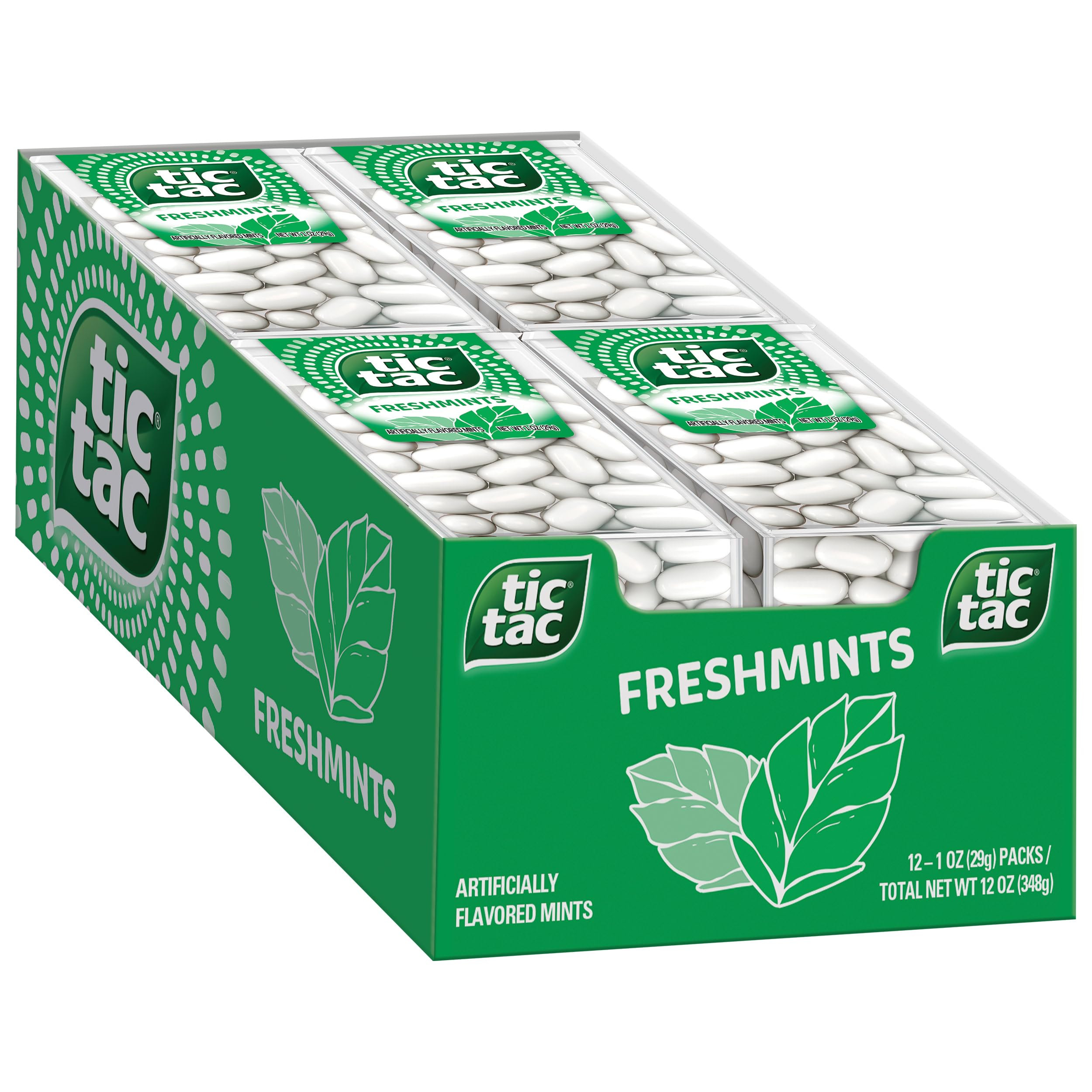 Tic Tac Freshmint Breath Mints, Bulk 12 Pack, On-The-Go Refreshment, 1 oz Each | Amazon (US)