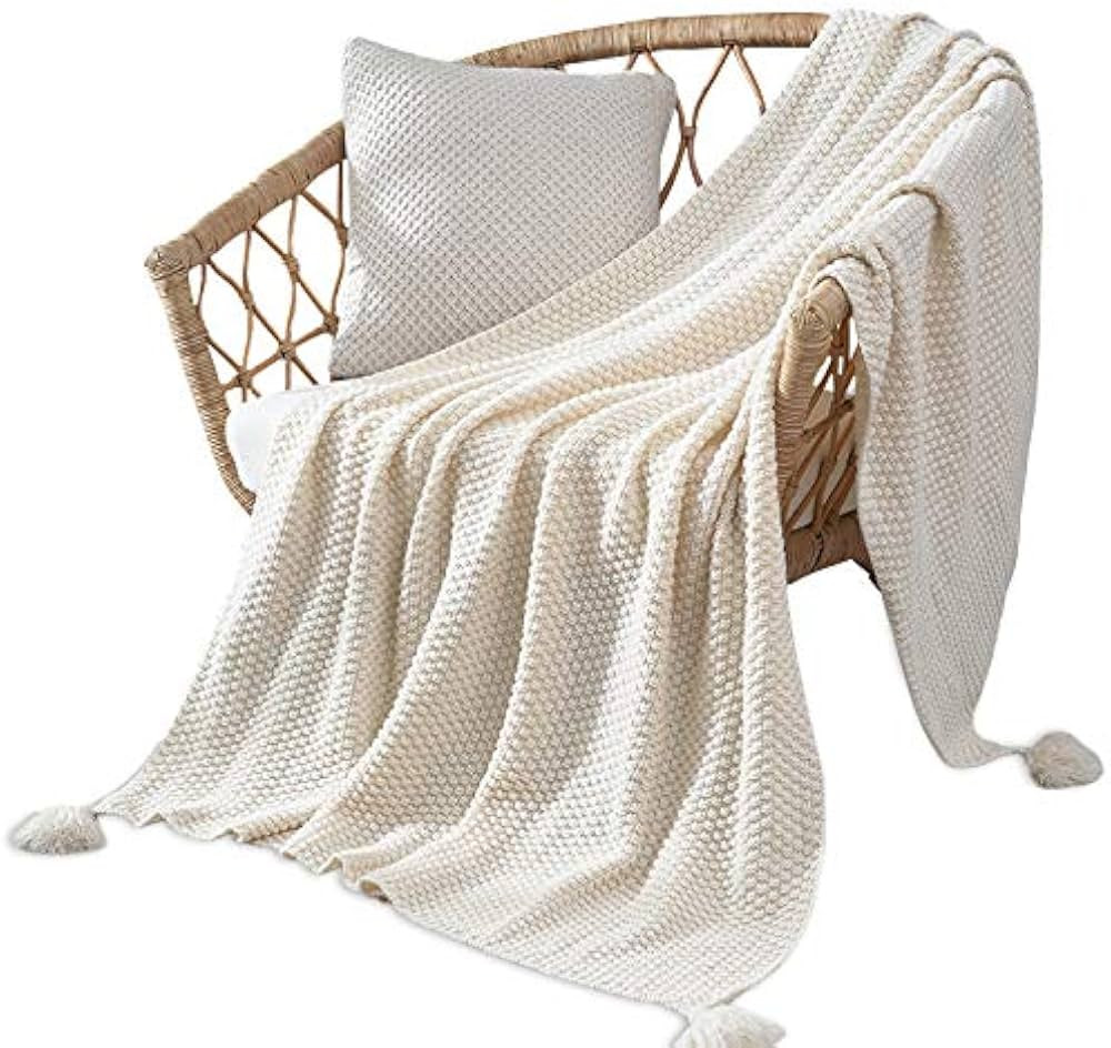 Lukovee Chunky Knit Throw Blanket, Super Soft Cozy Fluffy Warm Lightweight Acrylic Blankets with ... | Amazon (CA)