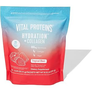 Vital Proteins Hydration + Collagen Powder Packets, Low Sodium Supplement Electrolyte Drink Mix Powd | Amazon (US)
