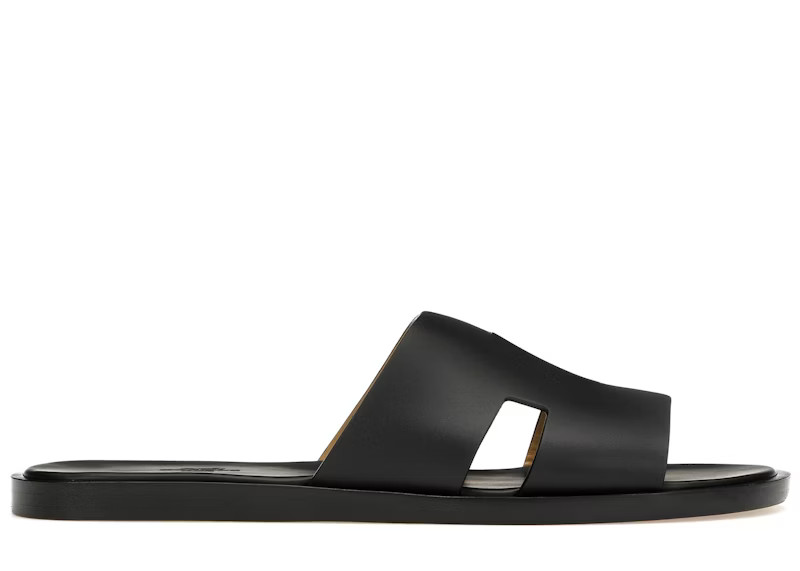 Hermes Izmir Sandal Noir Smooth Calfskin Leather | StockX