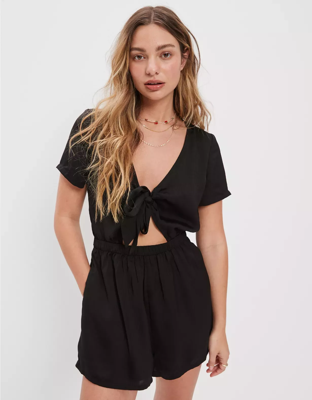 Aerie Smocked Keyhole Romper curated on LTK