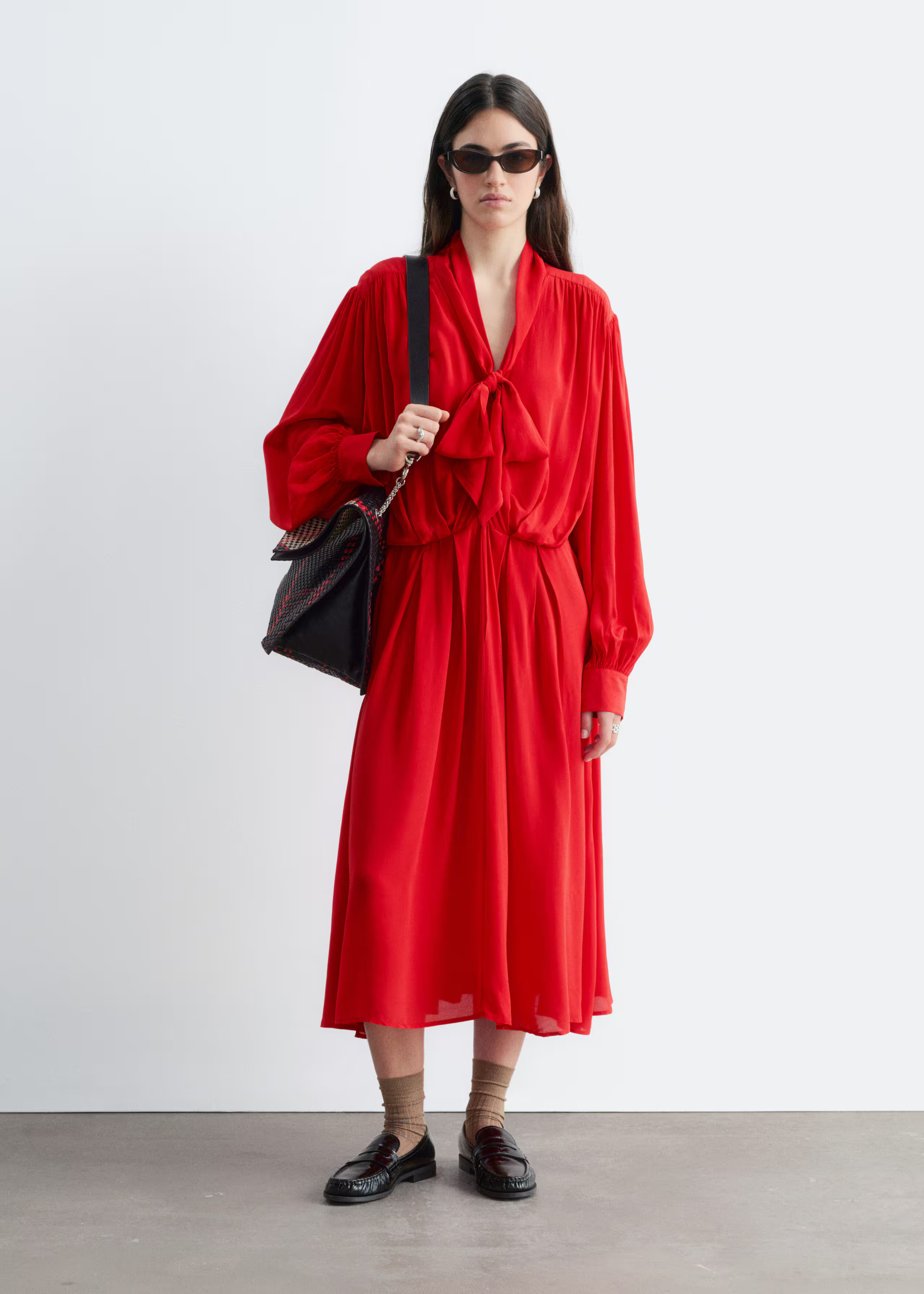 Tie-Neck Midi Dress | & Other Stories UK
