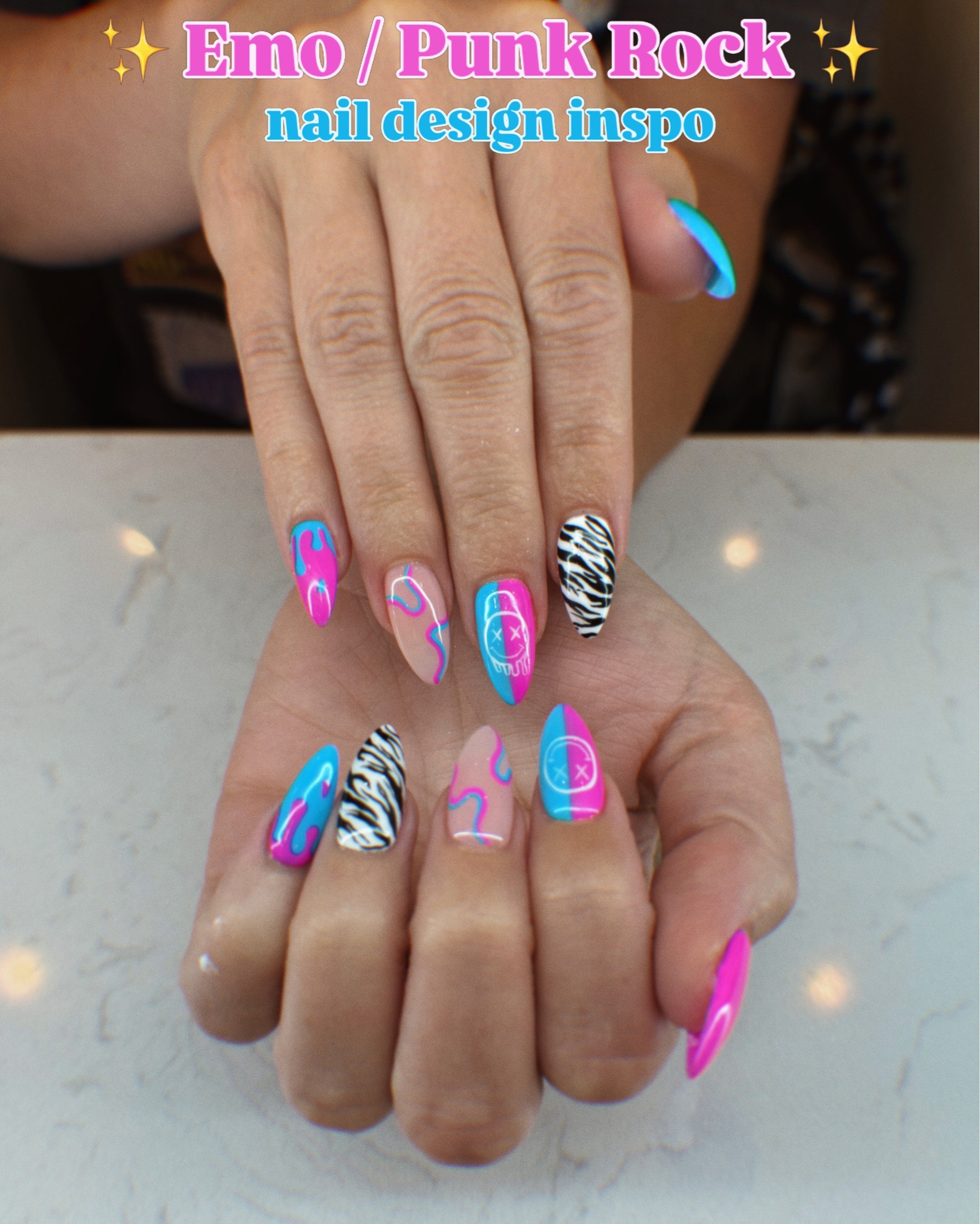 📌 SAVE FOR LATER

Emo / Punk Rock nail design inspo 🩵🩷

#LTKselfcare #LTKSeasonal #LTKTravel