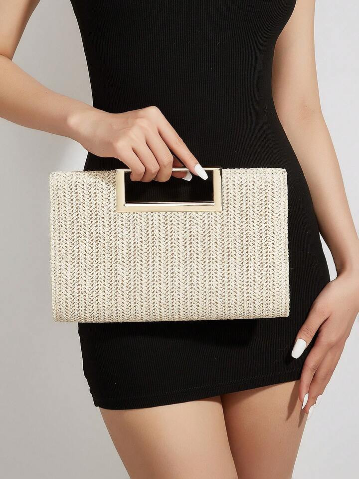 New Fashion Women Woven Handbag, Versatile Ladies Shoulder Bag For Holiday, Beach, Business Commu... | SHEIN