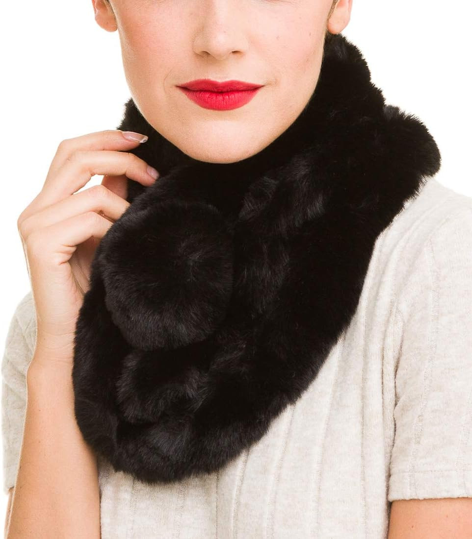 MELIFLUOS DESIGNED IN SPAIN Fur Collar Scarf for Women Faux Fur Scarves Neck Shrug for Fall Winte... | Amazon (US)