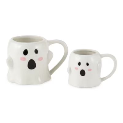 new!Hope & Wonder Hey Boo Ghost Dishwasher Safe Set of 2 Coffee Mugs | JCPenney