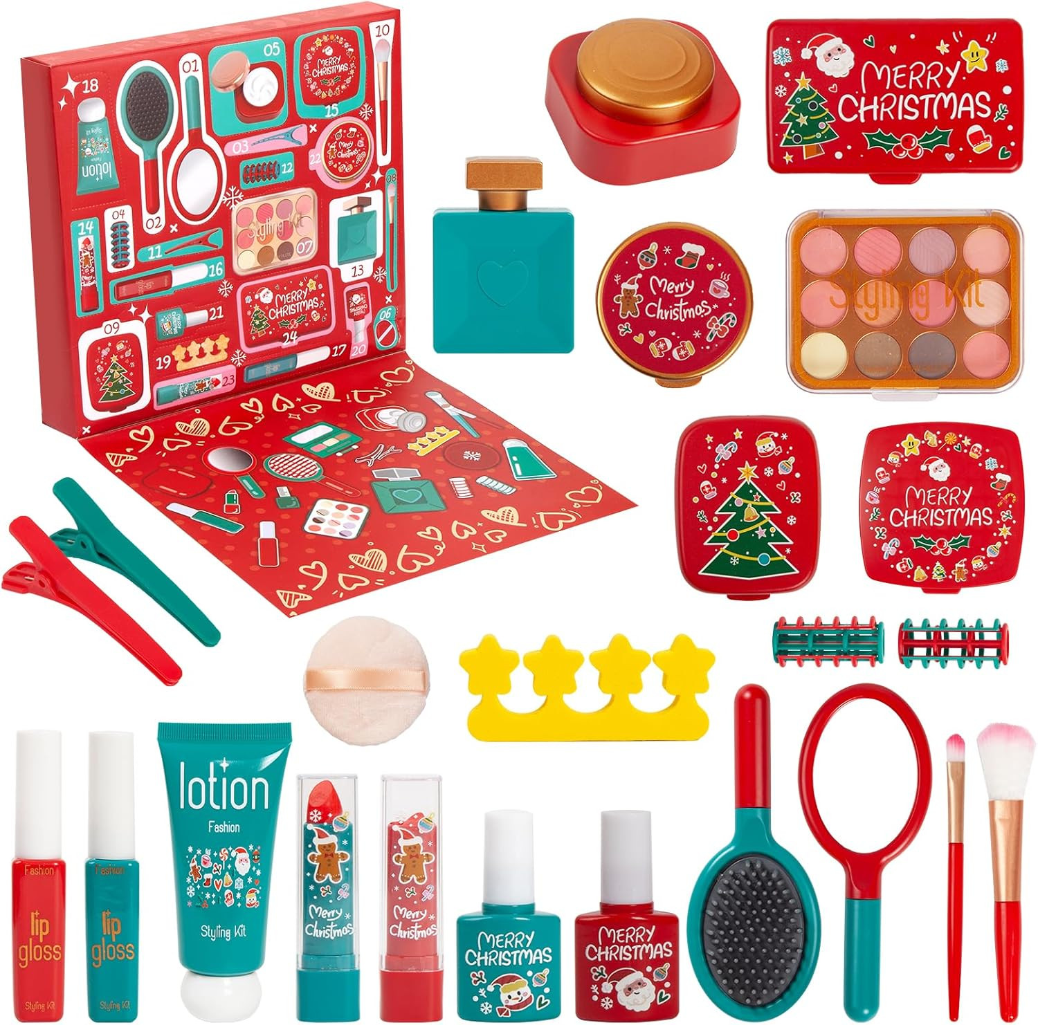 Advent Calendar 2025 Girls Pretend Play Fake Makeup Toys Stocking Stuffers Toys for Kids | Amazon (US)