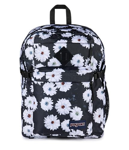 JanSport Main Campus Backpack - Travel or Work Backpack with 15-Inch Laptop Sleeve and Dual Water Bottle Pockets, Eyeball Blossom | Amazon (US)