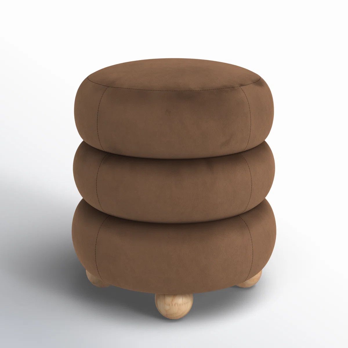 Dalisha 17" Velvet Round Ottoman | Wayfair North America