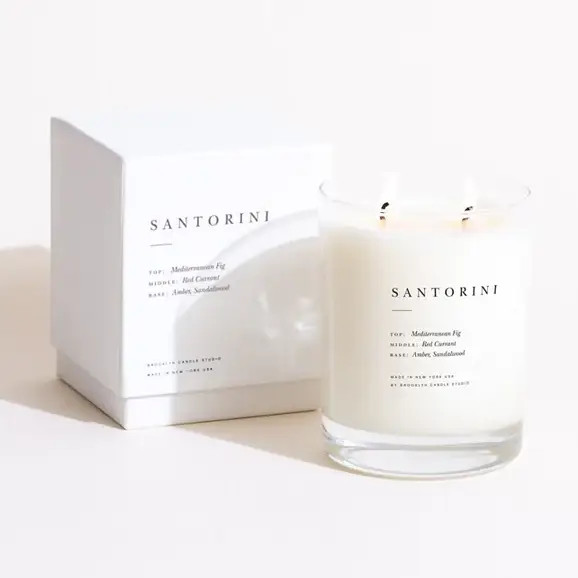 Santorini Classic 2-Wick Candle | Cottage and Key