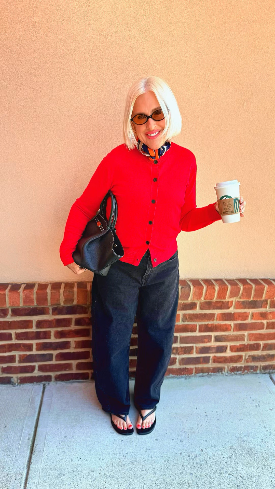 Time to set the ties free! I just got these leather sandals and they are so comfy! 

@Zara 
#redsweater #barrelljeans #zarasandals 

#LTKootd #LTKSaleAlert #LTKPetite
