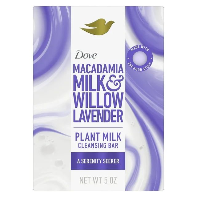 Dove Plant Based Cleansing Bar Soap for Dry Skin, Macadamia Milk & Willow Lavender, Sulfate Free,... | Walmart (US)