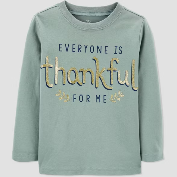Toddler Girls' 'Thankful' Thanksgiving T-Shirt - Just One You® made by carter's Green | Target