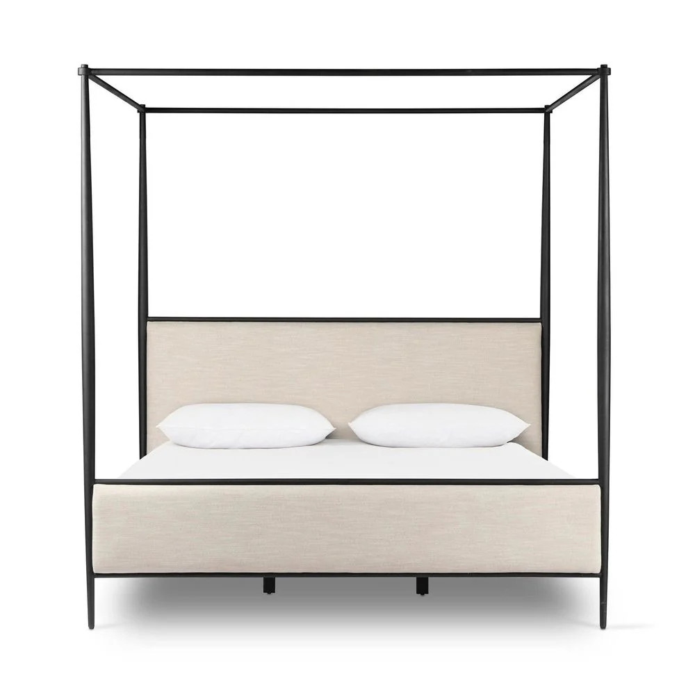 Everett Canopy Bed - Savoy Parchment - Queen | France and Son