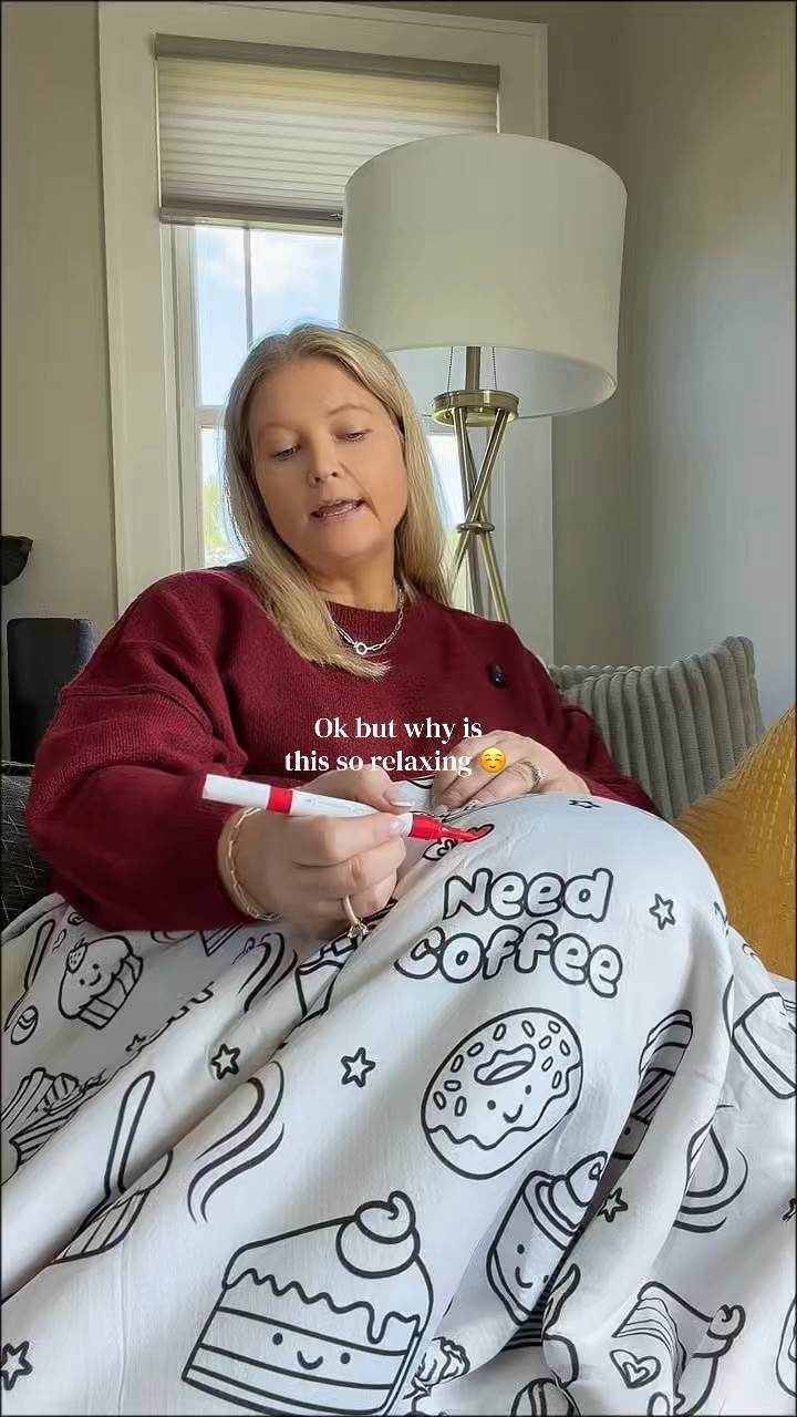 Found the most relaxing thing to do and it's so cozy!
#coloring #coloringtherapy #asmr #coloringforadults #coloringblanket

#LTKKids #LTKHome #LTKSaleAlert